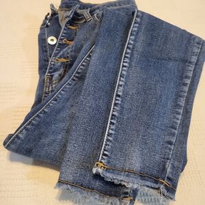 SHEIN Blue Ankle-Cropped Jeans